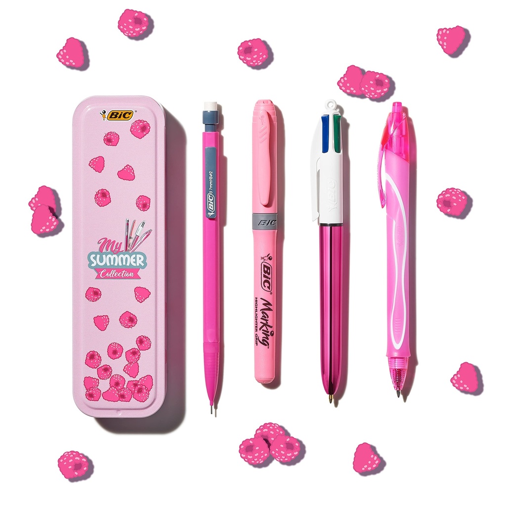BOLIGRAFO BIC 4C SHINE ROSA