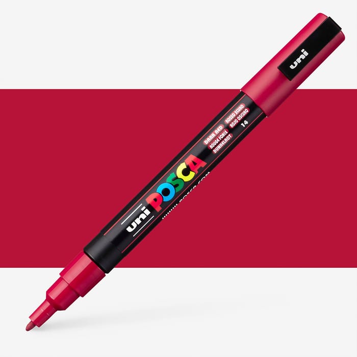 ROTULADOR UNIPOSCA ROJO OSCURO  PC-3M