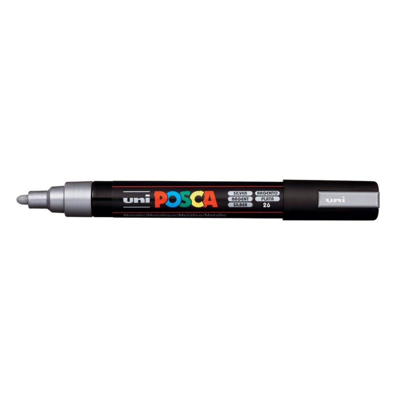 ROTULADOR POSCA 5M PLATA. UNIBALL