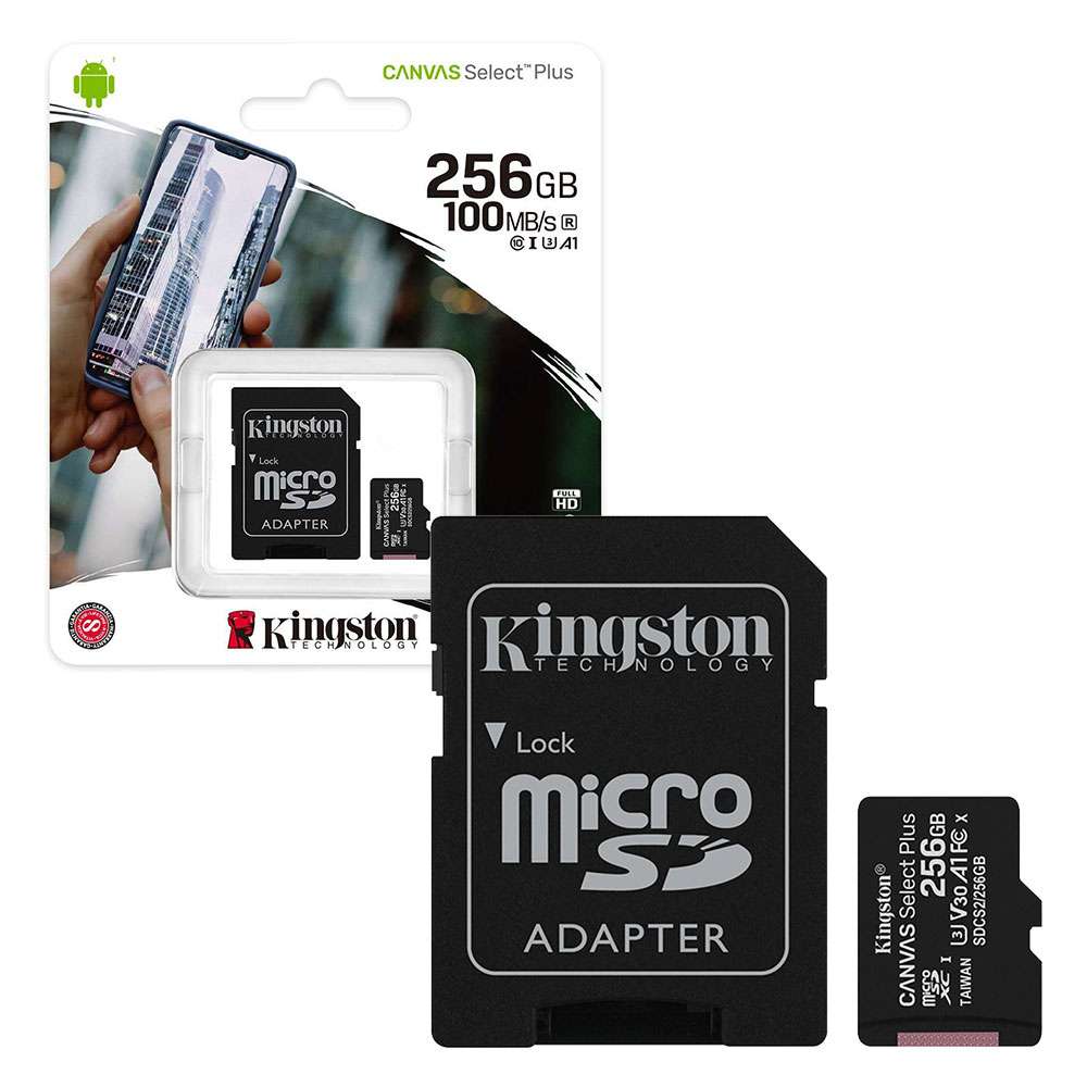 TARJETA MICROSD XC 256GB + ADAPTADOR KINGSTON  CLASE 10