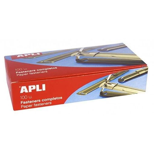 FASTENER METALICO DORADO APLI - CAJA DE 100