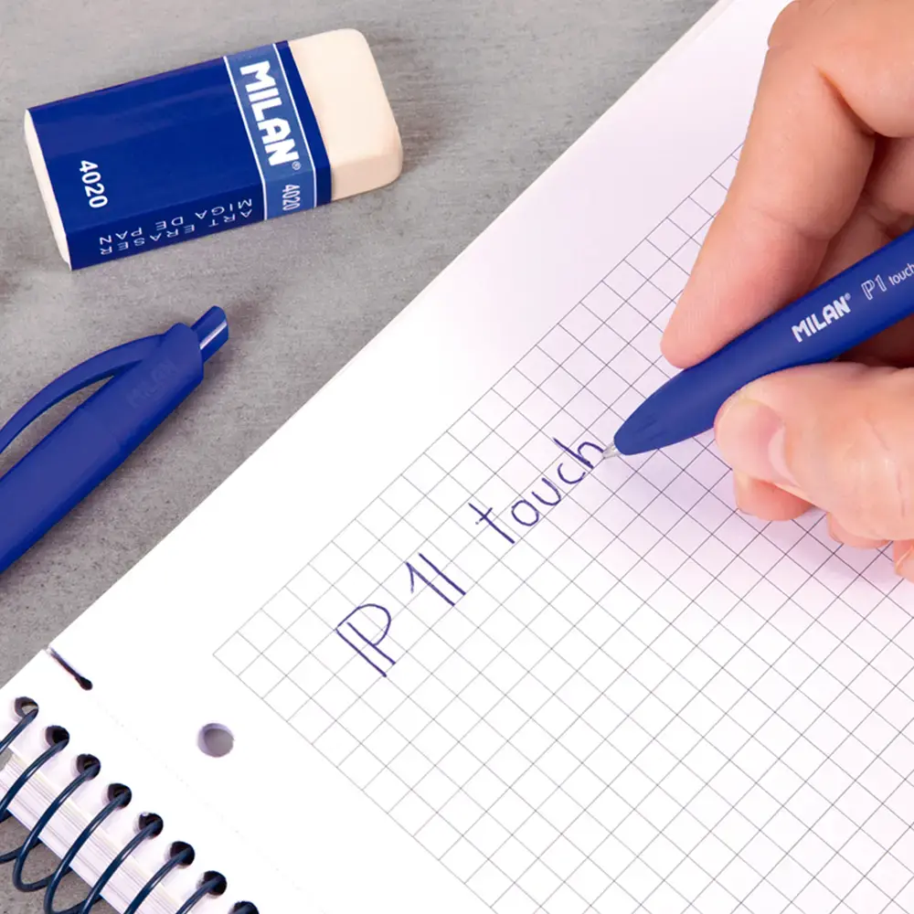 BOLIGRAFO MILAN P1 MINI RUBBER TOUCH AZUL