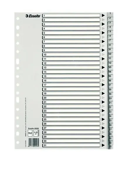 SEPARADORES FOLIO 1-31 ESSELTE