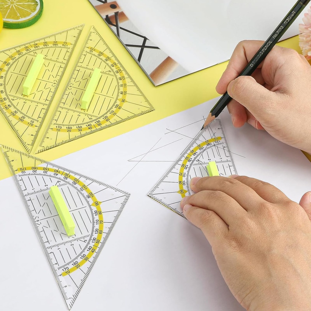 CONJUNTO DIBUJO ESCOLAR TRANSPARENTE