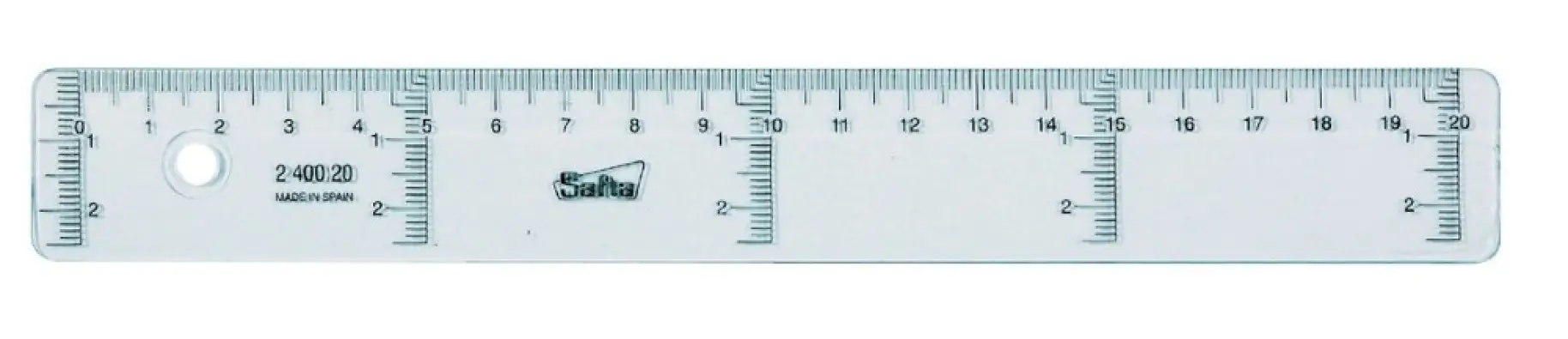 REGLA CRISTAL SAFTA 20CM