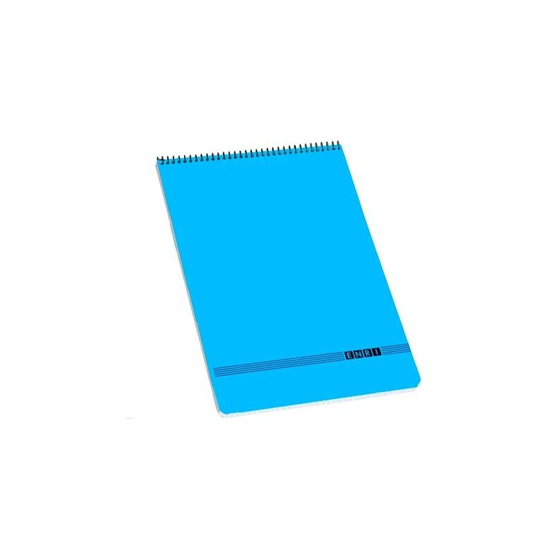 BLOC ESPIRAL ENRI FOLIO TAPA BLANDA CUADRO 4X4 6 COLORES 80 HOJAS 60 G/M2