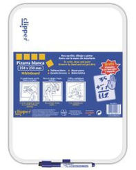 PIZARRA GRANDE BLANCA 35X25 + ROTULADOR CLIPPER R: