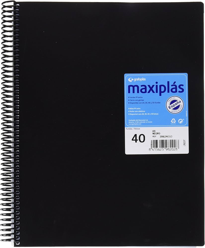 CARPETA 20 FUNDAS MAXIPLAS NEGRA