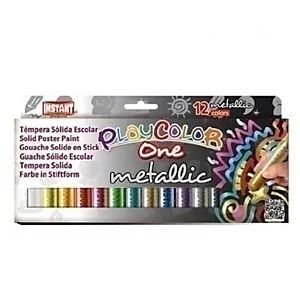 TEMPERA PLAYCOLOR ONE METALLIC 12 COLORES 10 GR. INSTANT