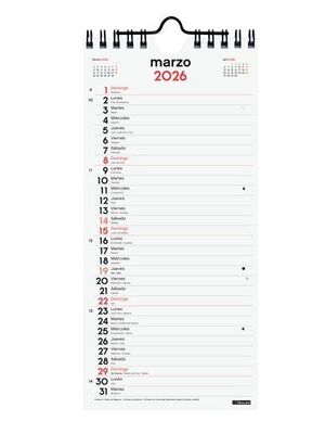 CALENDARIO 2026 PARED ESCRIBIR LARGO S FINOCAM