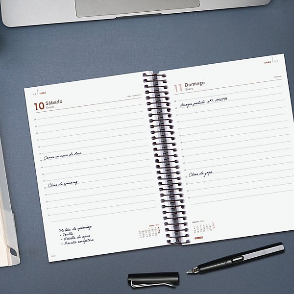 AGENDA ESPIRAL OPAQUE E10 1DP 2026 NEGRA