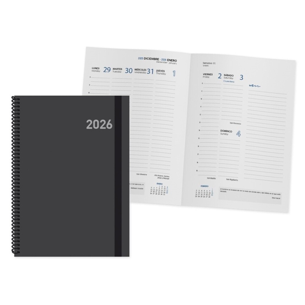 2026 * AGENDA PARIS D/P 15X21 NEGRA
