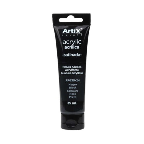 TUBO PINTURA ACRILICA NEGRA 35ML 24 ARTIX