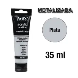 TUBO PINTURA ACRILICA PLATA 35ML 38 ARTIX