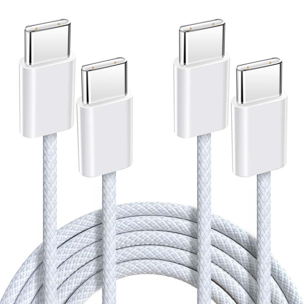 CABLE IPHONE PD BRAIDED NYLON 1M 3A BLANCO