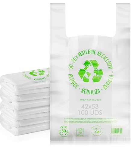 BOLSA CAMISETA 42X53 70% RECICLADO 1 KG