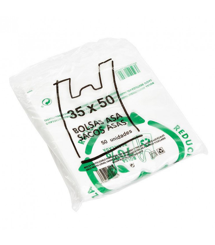 BOLSA CAMISETA 35X50 70% RECICLADO 1 KG (80 UNIDADES)