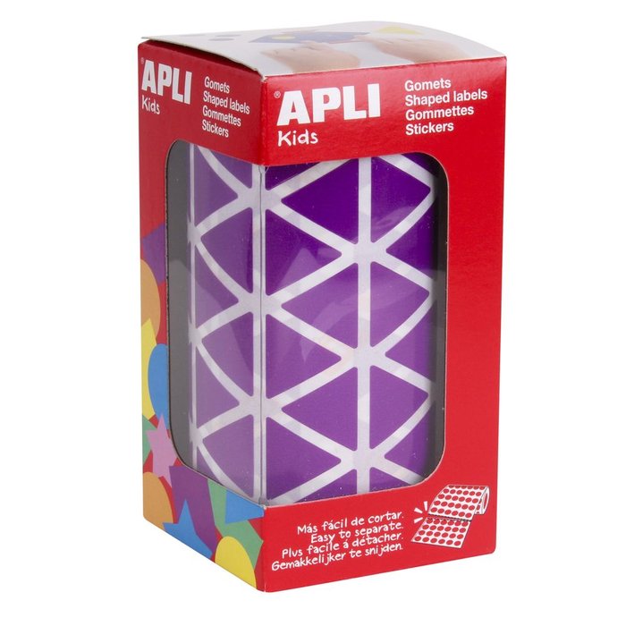 Rollo gomets triangulares 20 mm lilas