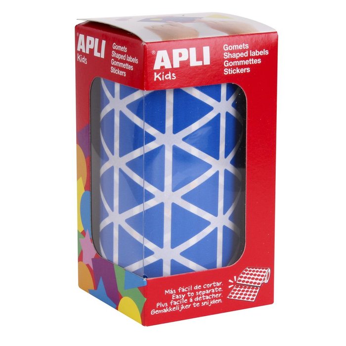 Gomets triangulo rollo 21 azul 4868