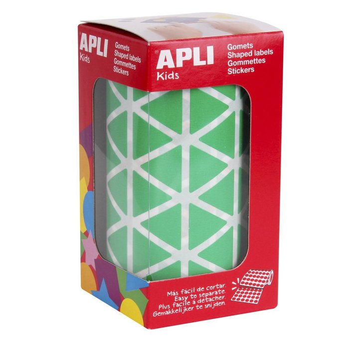 Gomets triangulo rollo 21 verde 4870