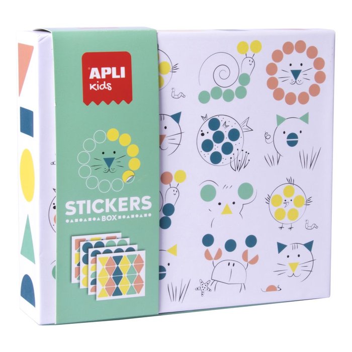 Juego de gomets geometricos animales