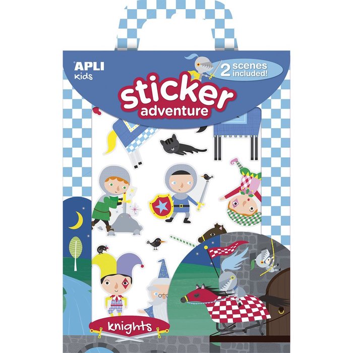Juego de gomets sticker adventure caballeros