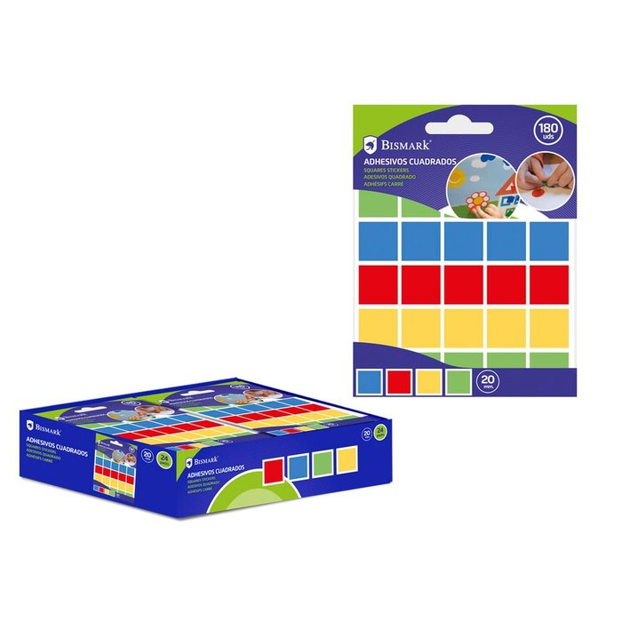 Gomets adhesivos cuadro rados 20MM 30 uds x 6 h,/b