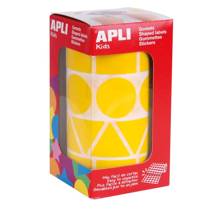 Gomets xl rollo figuras surtidas amarillo