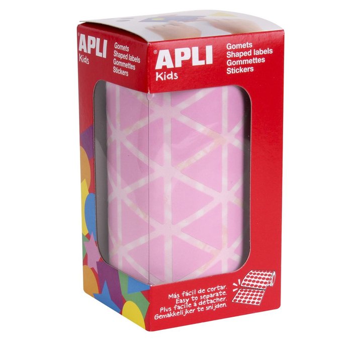 Gomets triangulo rollo 20 rosa
