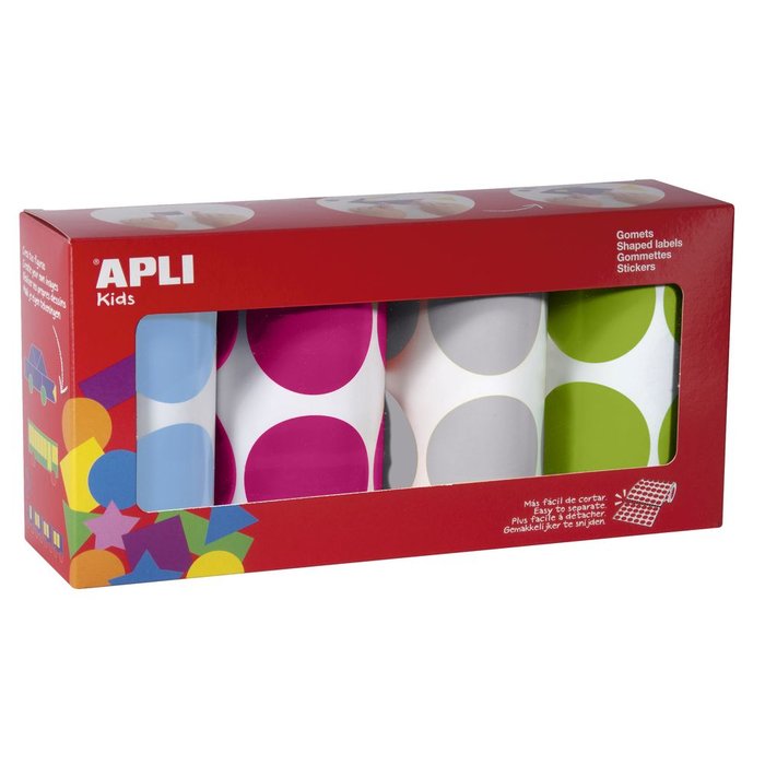 Pack gomets xxl 45MM fucsia azul gris verde 4U