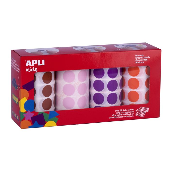 Gomet circulo 20 marron/rojo/lila/naranja 7080UDS pack 4