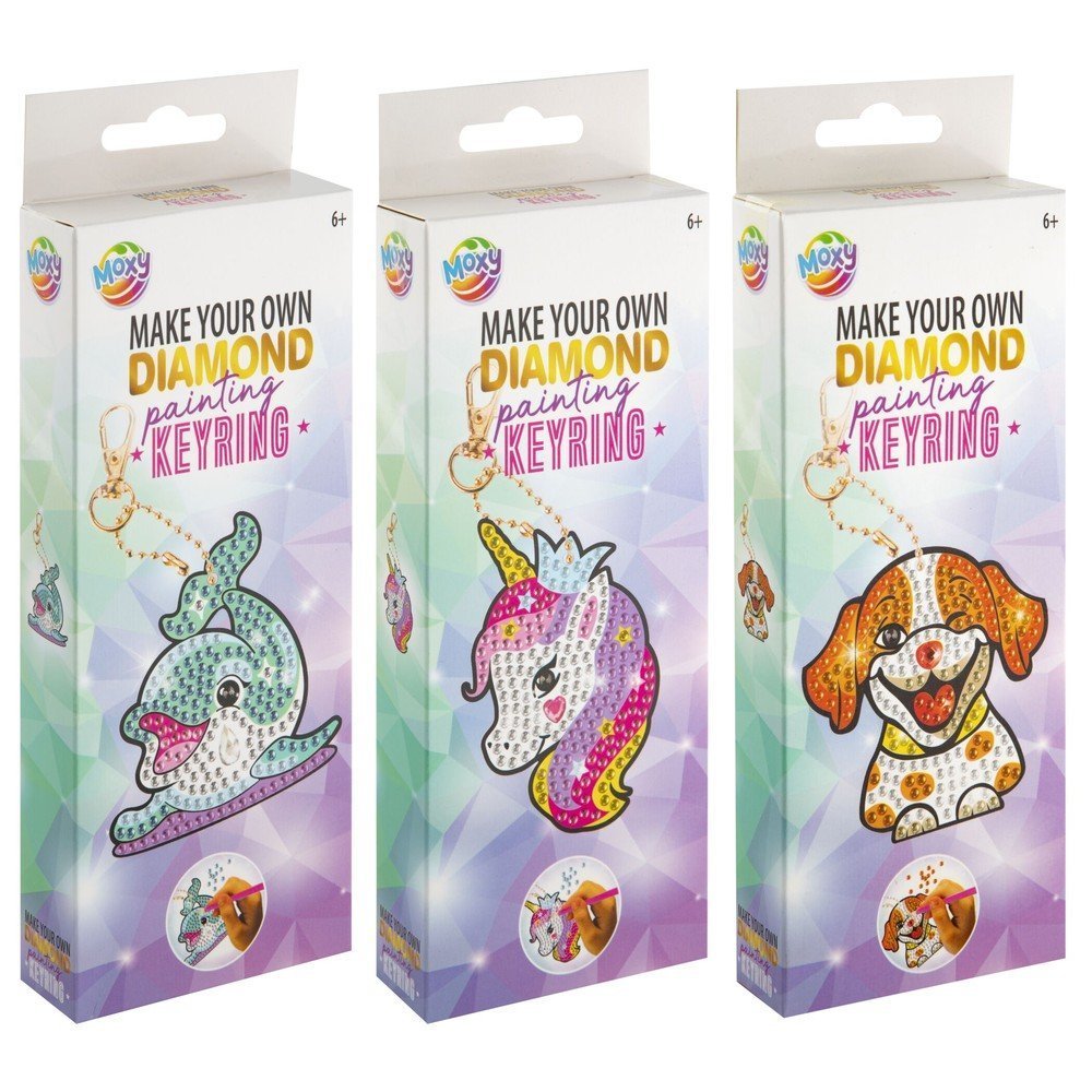 Set pinta por diamantes un llavero surtido