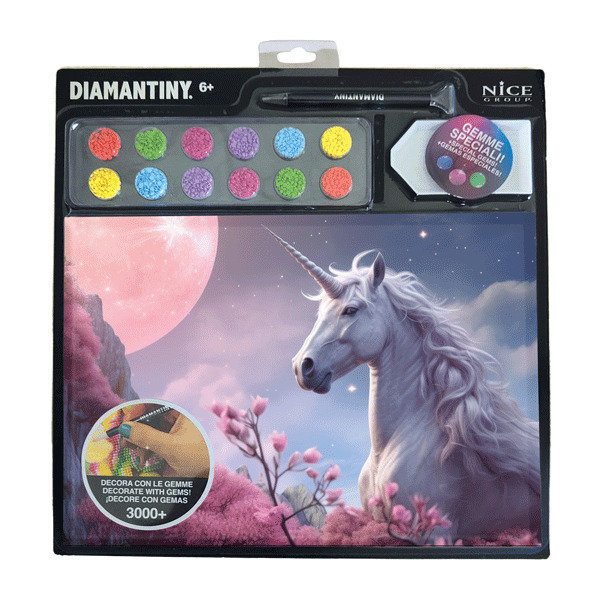 Juego crea con diamantes diamantiny fantasy pink unicorn