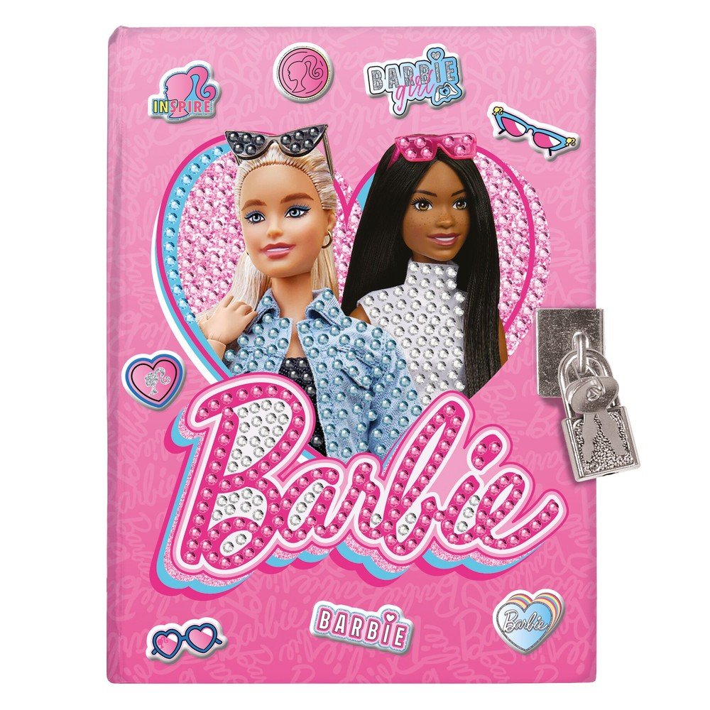 Diario personalizable con diamantes barbie