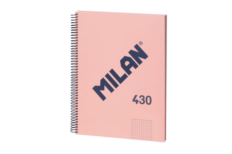 Bloc espiral A4 80H cuadricula serie 1918 rosa