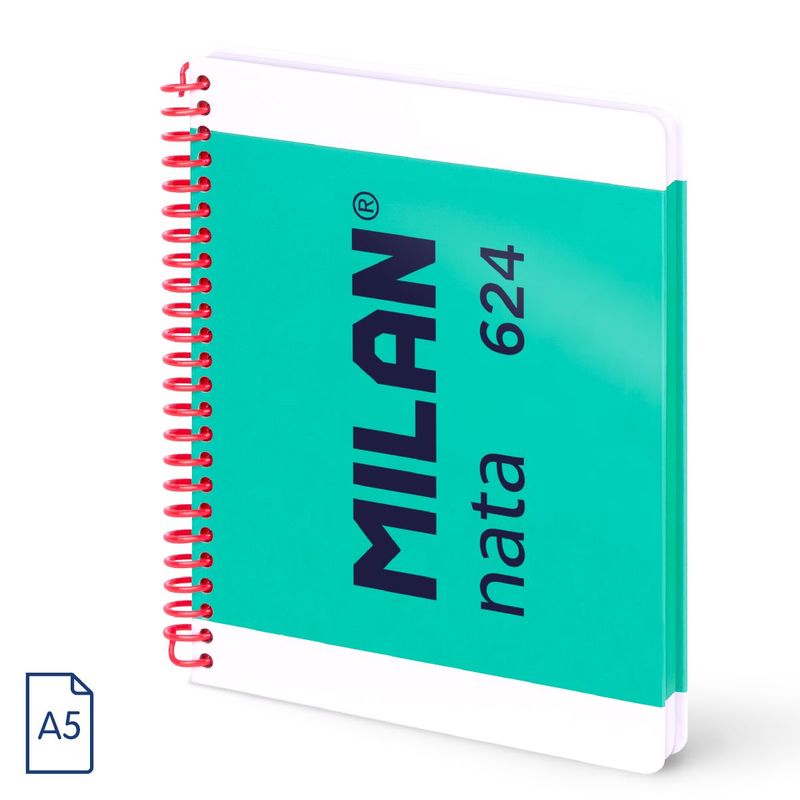 Nata * cuaderno A5 esp. td lineas 7MM 80H DE95GR verde