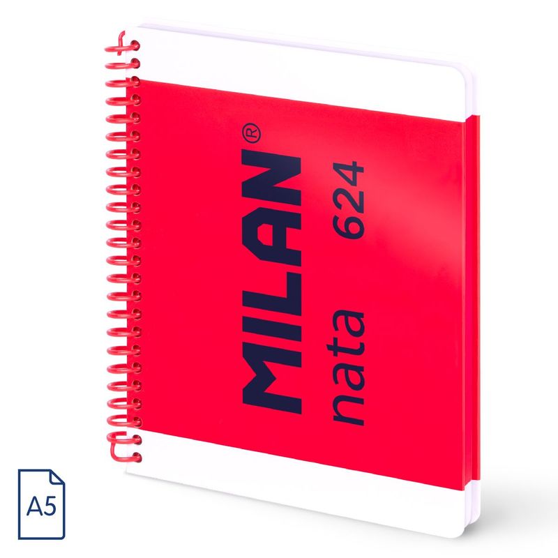 Nata * cuaderno A5 esp. td cuadricula 80H 95GR rosa