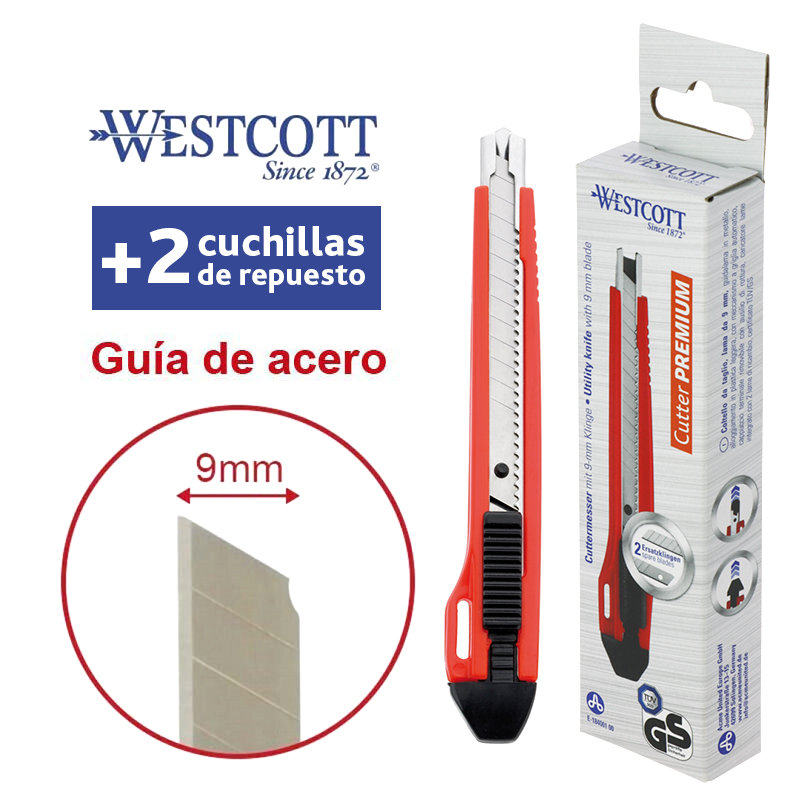 Cutter premium 9MM westcott en caja