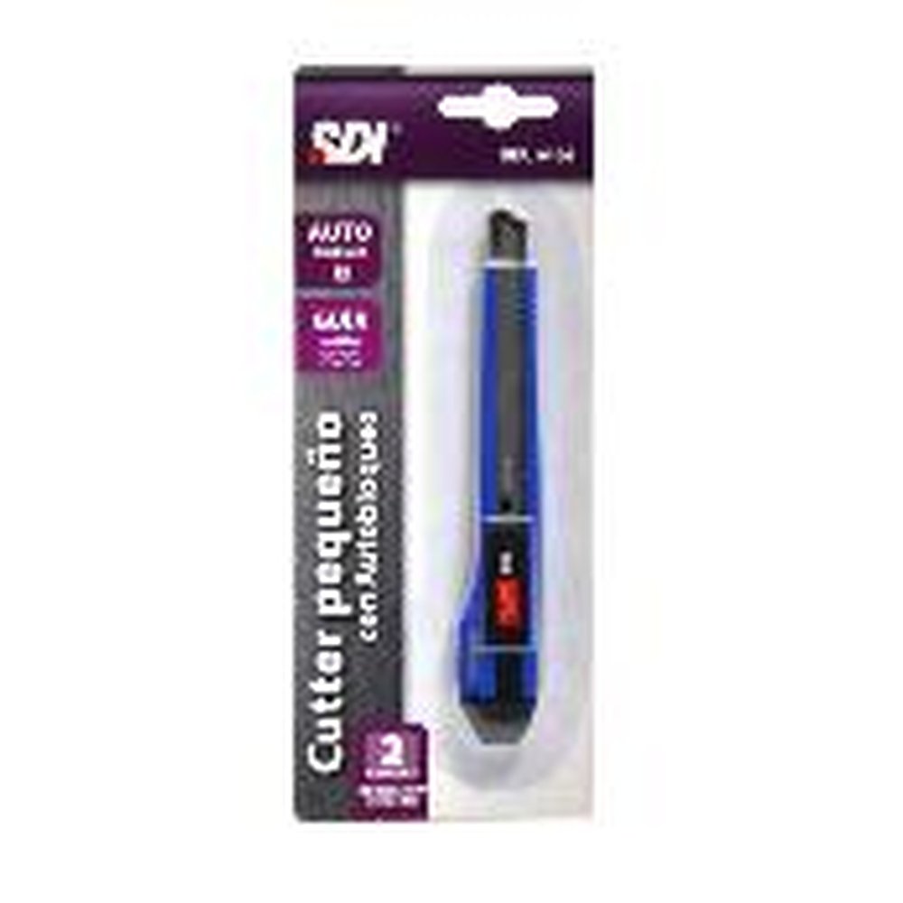 Cutter pequeño autobloqueo 9 mm surtido