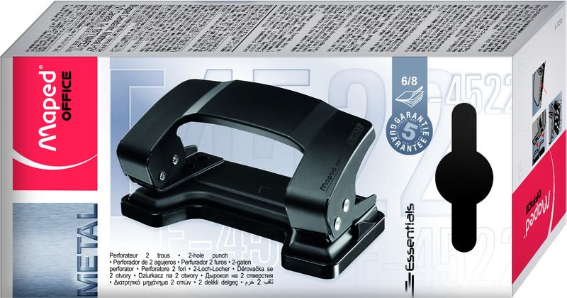 Perforadora essential metal 2 agujeros 6 / 8 hojas