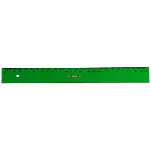 Regla graduada 30CM verde faber castell 813