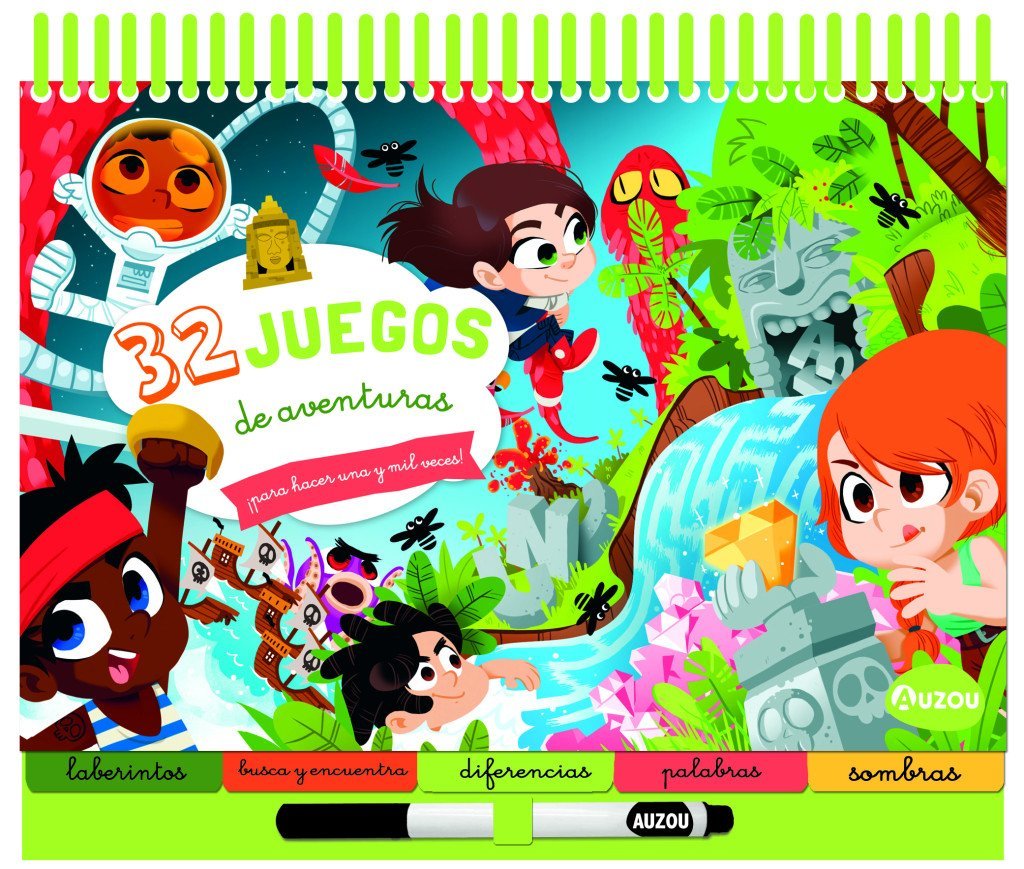 Busca y encuentra. 32 juegos de aventuras para hacer una y mil veces. Bloc con anillas
