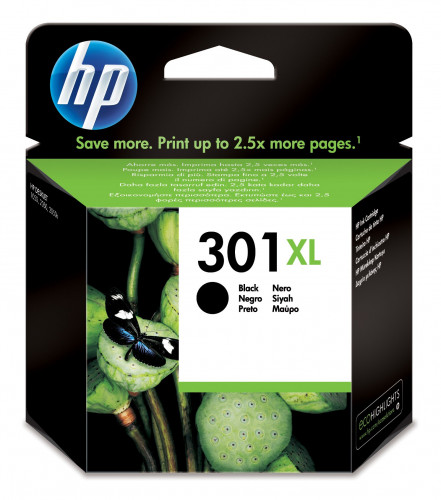 Cartucho de tinta hp deskjet 1050 2050 3050 negro 301XL 8ML (CH563EE) HP301XL