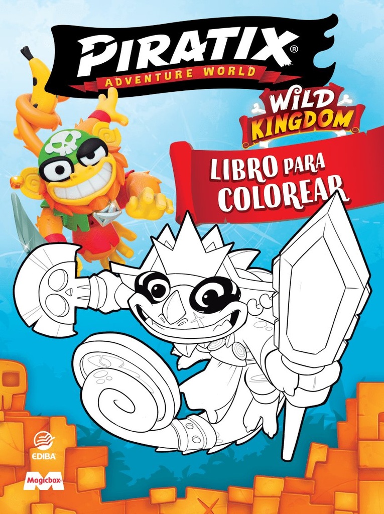 Libro para colorear Piratix Nº 1 - Wild Kingdom
