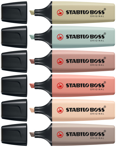 ROTULADOR STABILO BOSS PASTEL FLUORESCENTE 70 NATURE 6 UNIDADES