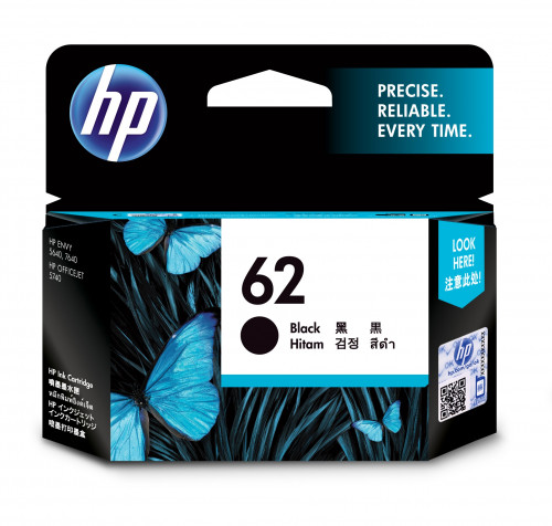 Hp 62 cartucho de tinta HP62 negro (C2P04AE)