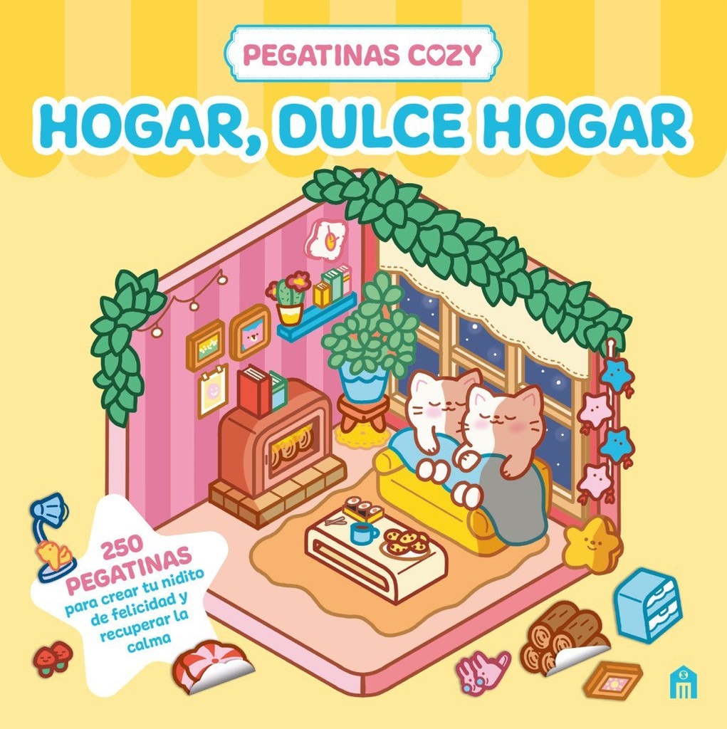 Pegatinas cozy. Hogar, dulce hogar