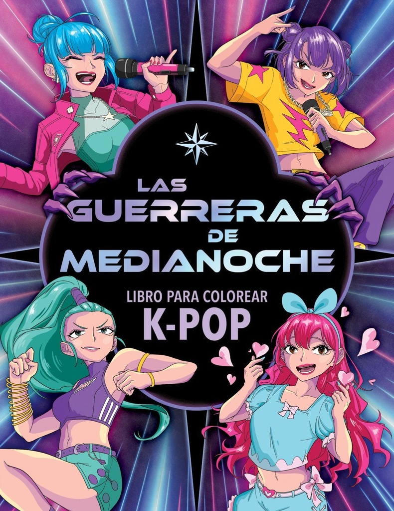 Las Guerreras de Medianoche. Libro para colorear K-Pop