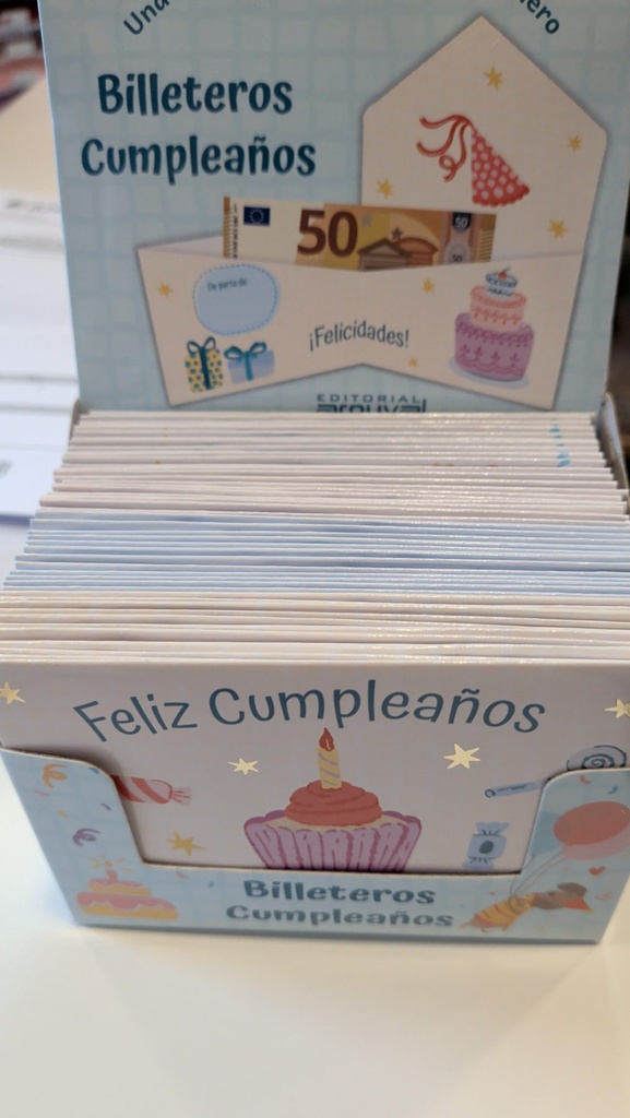 BILLETERO CIERRE CUMPLEAÑOS PLATA