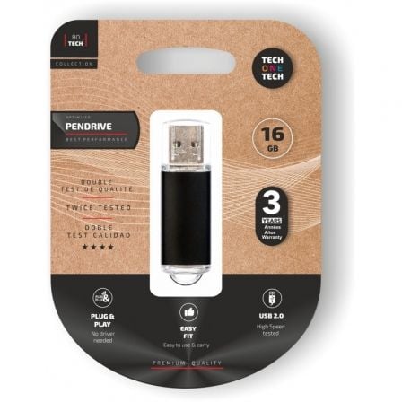 MEMORIA USB BASIC BLACK PENDRIVE 16 GB